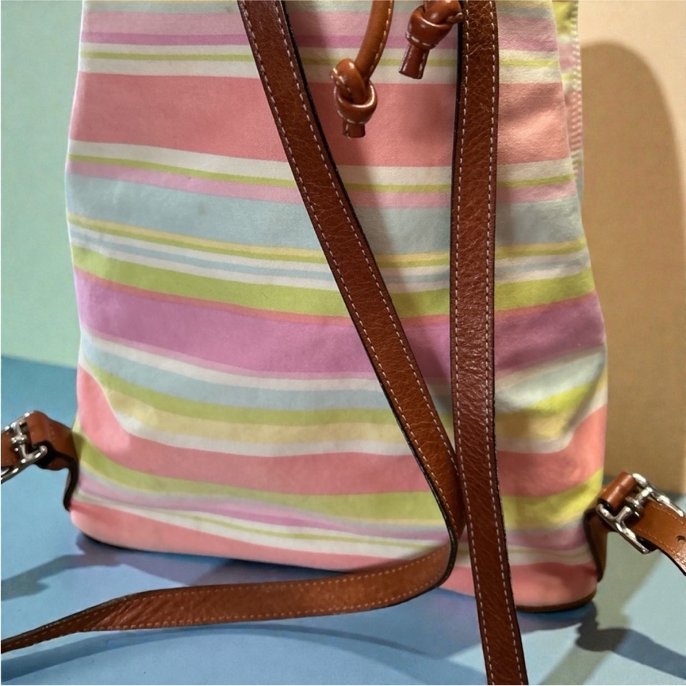 Coach Hampton Watercolor Stripe Canvas Backpack - Picture 5 of 12